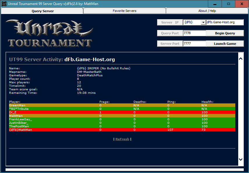 UT99 Server Query